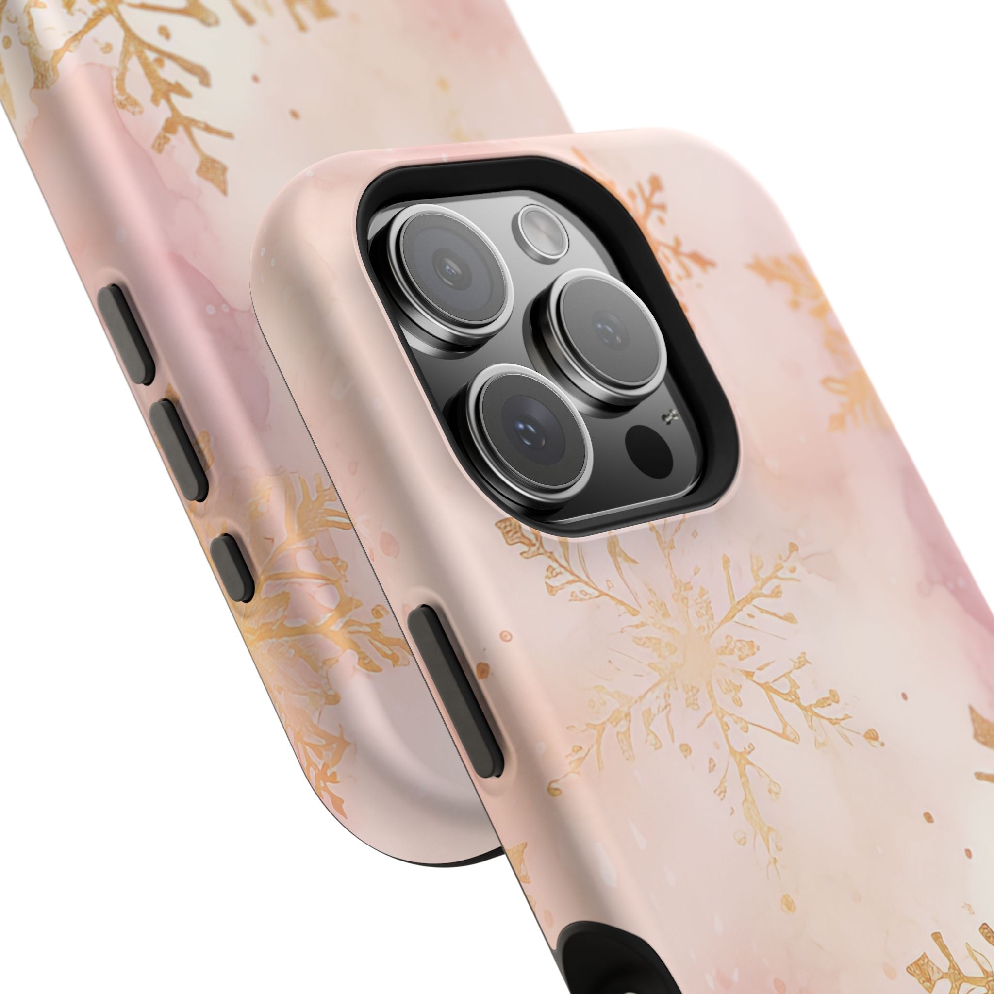 Pink & Gold Winter Wonderland Magnetic iPhone Case