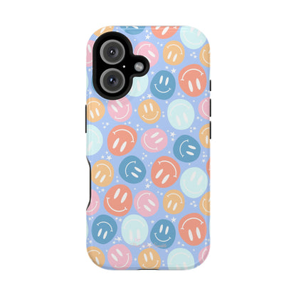 Funda magnética para iPhone All Smiles - Caras sonrientes pastel