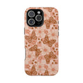 Boho Checkers - Floral Butterfly Magnetic iPhone Case