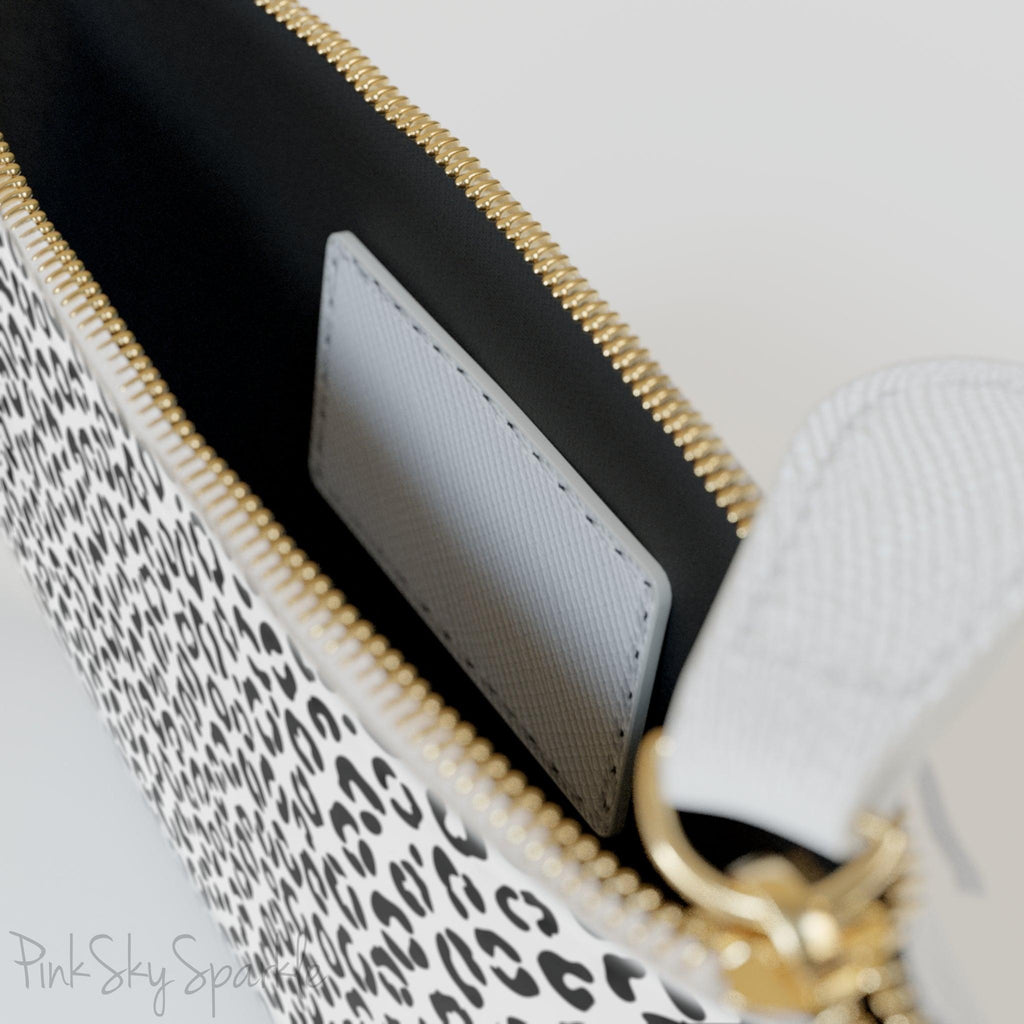 Noir Leopard Mini Clutch Bag