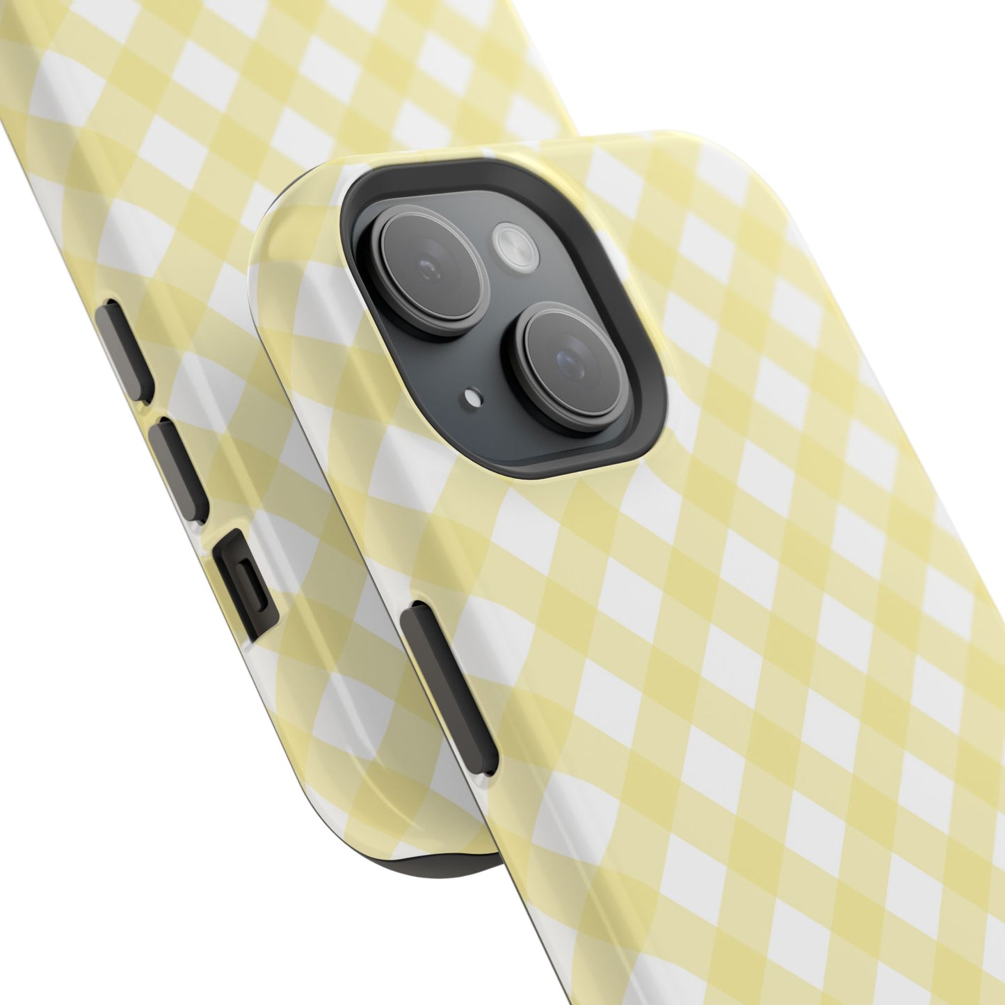 Cottage Chic Yellow Gingham Magnetic iPhone Case