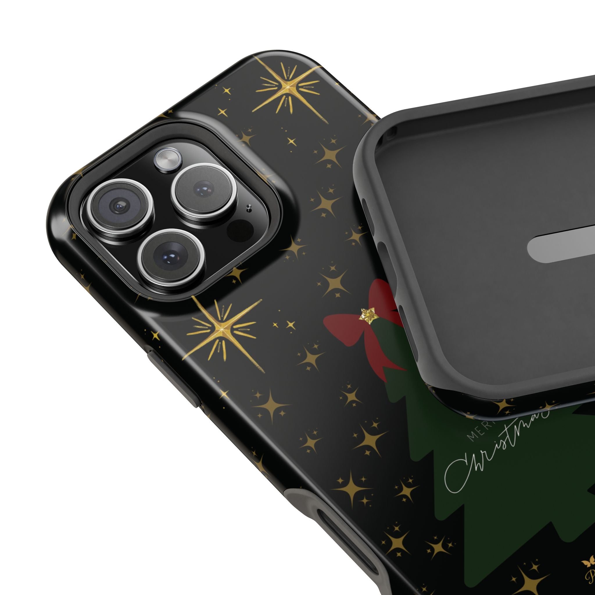 Starry Night Magnetic iPhone Case - Black Aesthetic Christmas Phone Cover