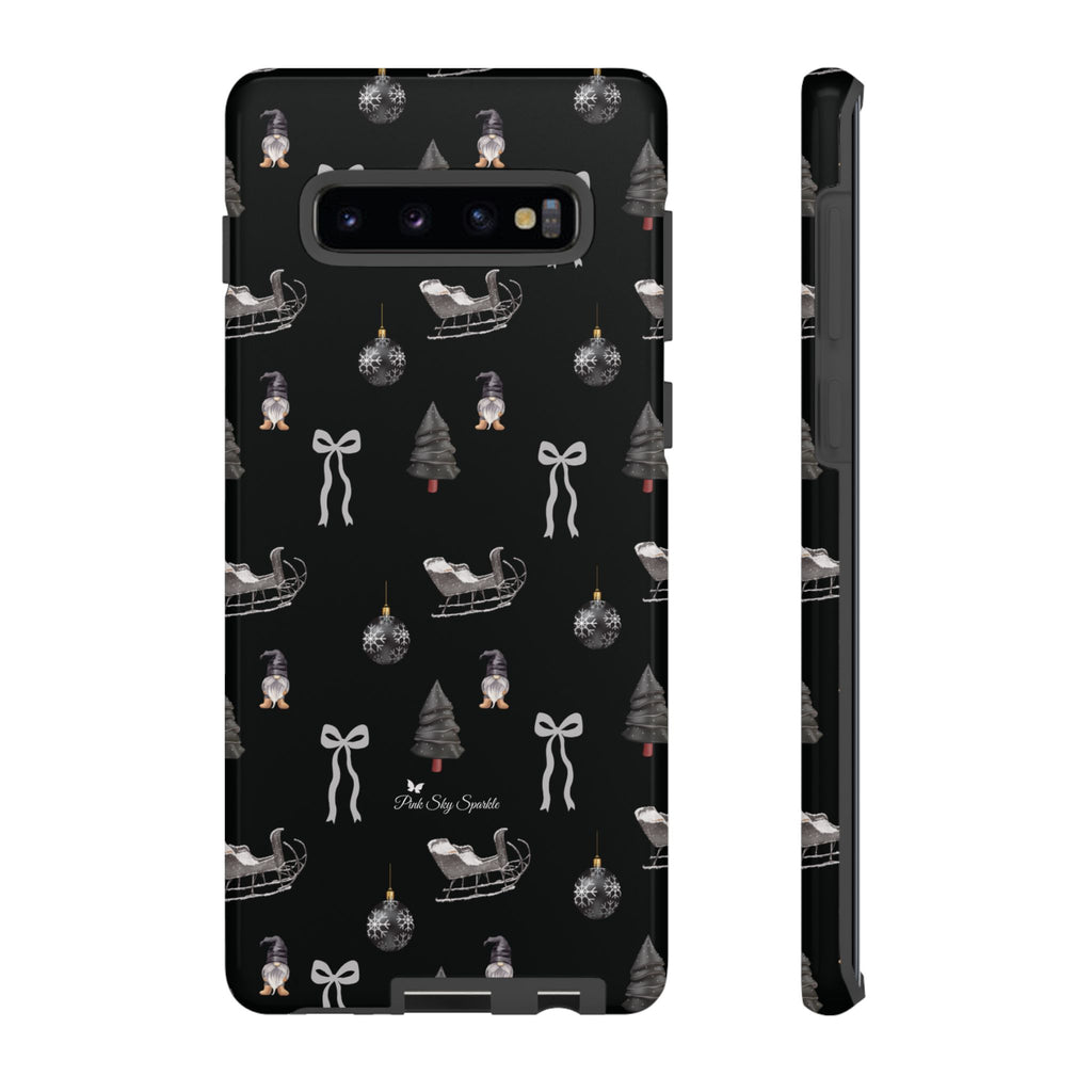 Sleigh in Grey Samsung Galaxy Phone Case – Chic Monochrome Christmas Edition