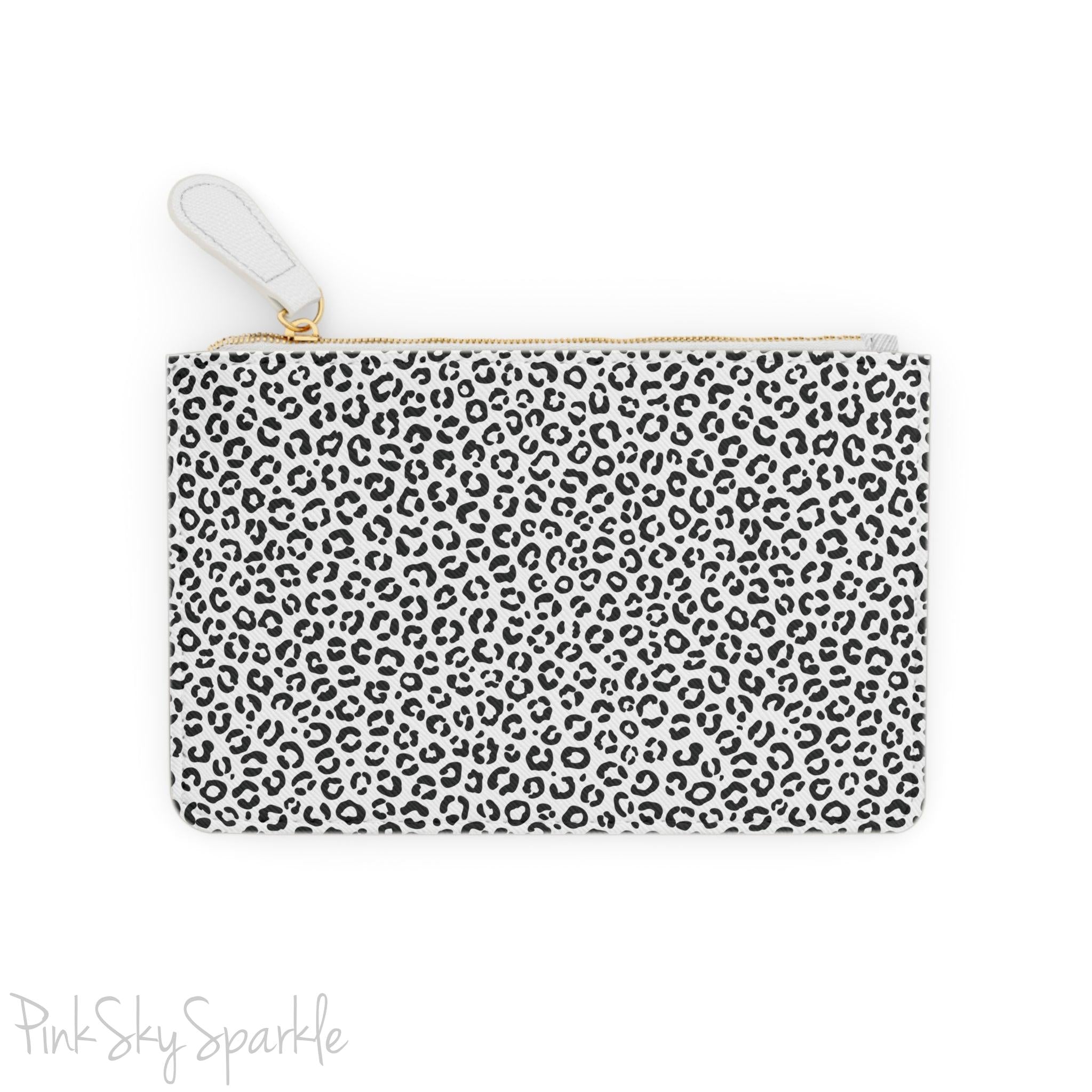 Noir Leopard Mini Clutch Bag