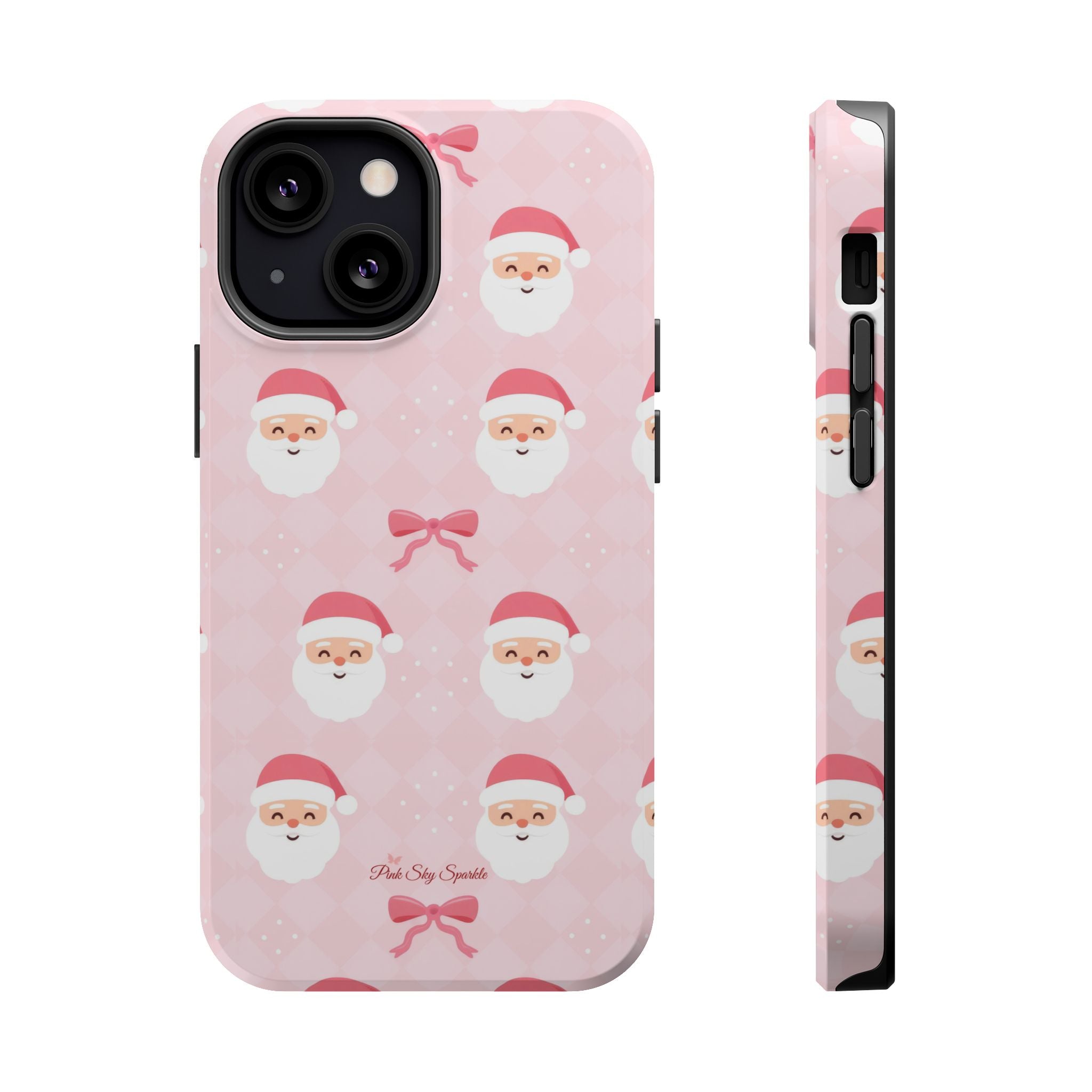 Pink Santa Bows Magnetic iPhone Case