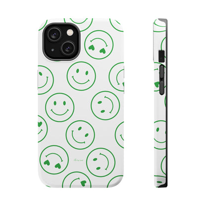 Green Smilies Magnetic iPhone Case