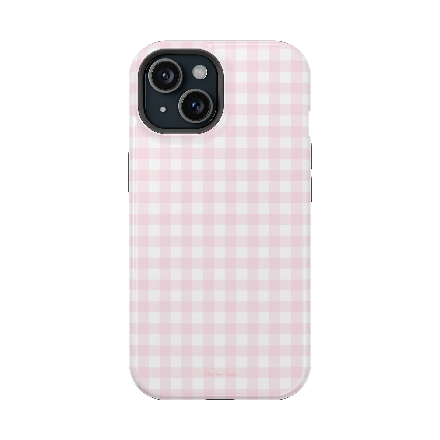 Baby Pink Gingham Magnetic iPhone Case