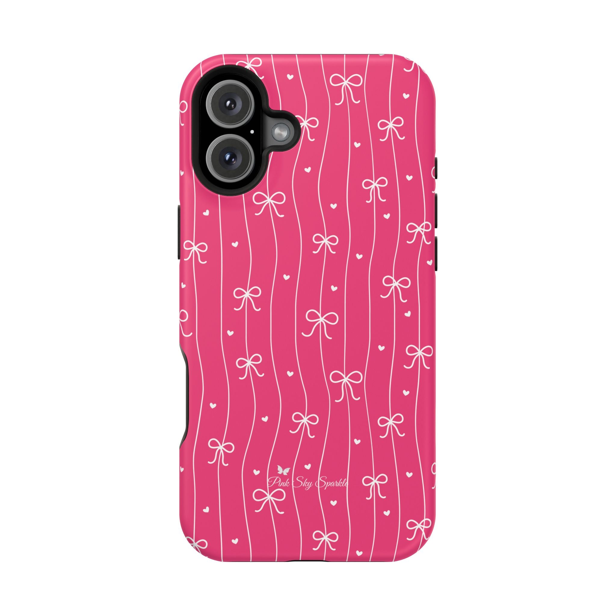 Hearts & Bows | Pink Magnetic iPhone Case
