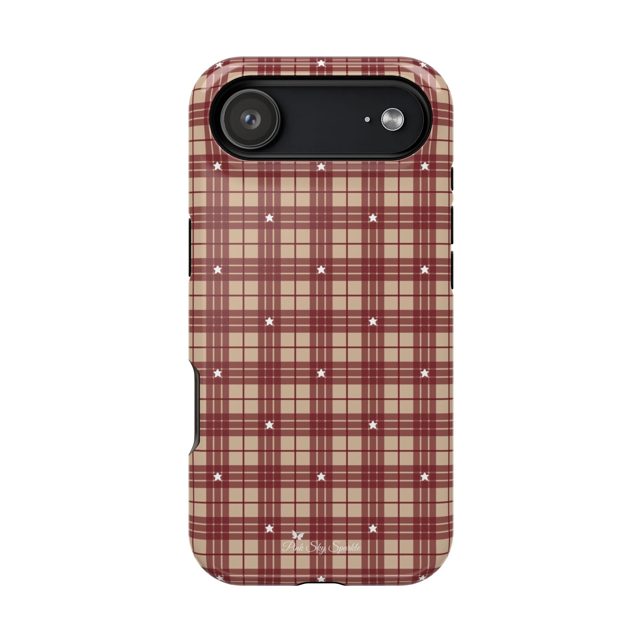 Rustic Plaid Magnetic iPhone Case – Cozy Cabin Christmas Edition