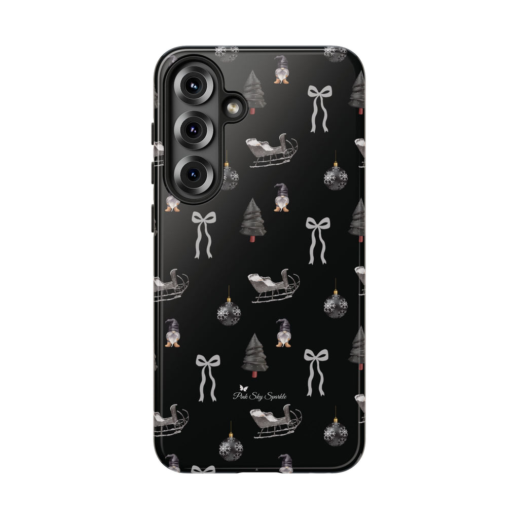 Sleigh in Grey Samsung Galaxy Phone Case – Chic Monochrome Christmas Edition