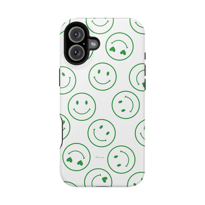 Green Smilies Magnetic iPhone Case