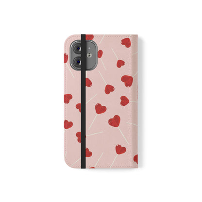 Sweetheart Sucker Wallet Flip Case-Phone Case-Printify-PINK SKY SPARKLE-Protective wallet flip case for smartphones with 360° protection, fold-over design, card slots, and stylish pattern options. Perfect for adding a fashionable touch while keeping your phone safe. Available in a variety of designs including bold, elegant, and chic styles.