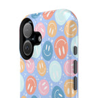 All Smiles Magnetic iPhone Case - Pastel Smiley Faces