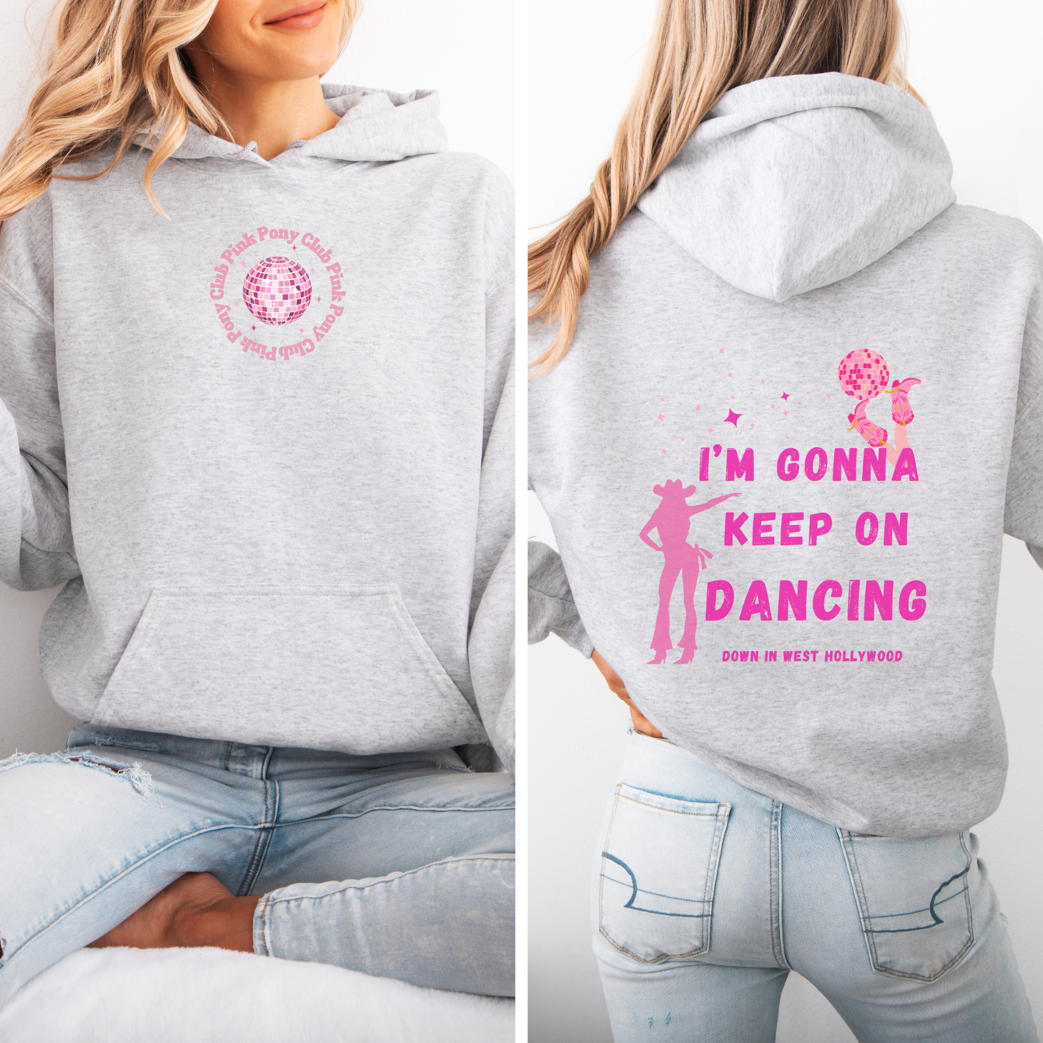 Sudadera con capucha unisex de mezcla pesada Pink Pony™