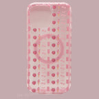 Cherry Berry Swirl Premium Clear MagSafe Case for iPhone 16 Pro Max