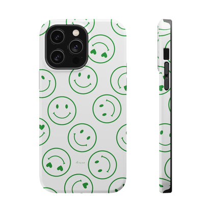 Green Smilies Magnetic iPhone Case