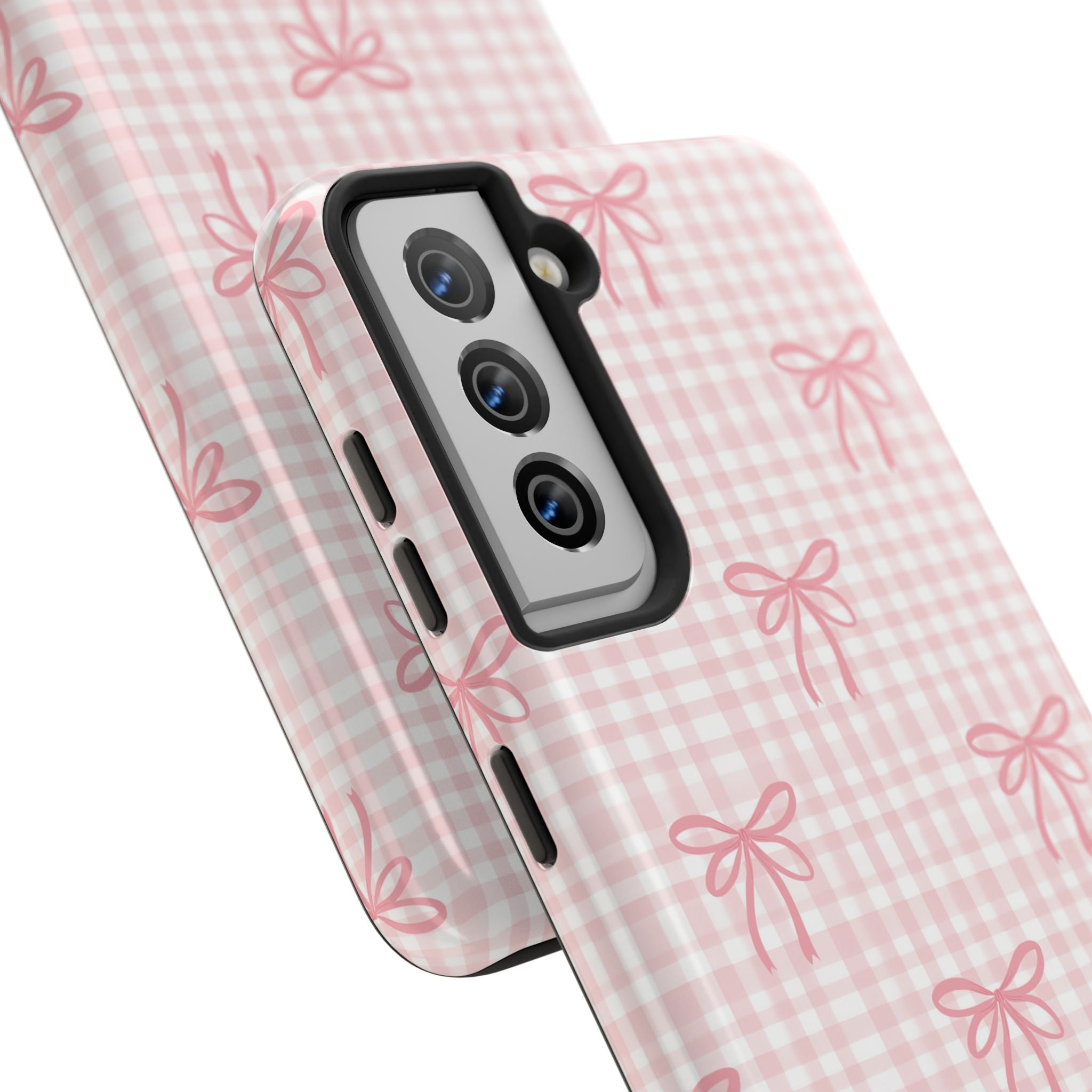 Pink Gingham Coquette Samsung Galaxy Phone Case