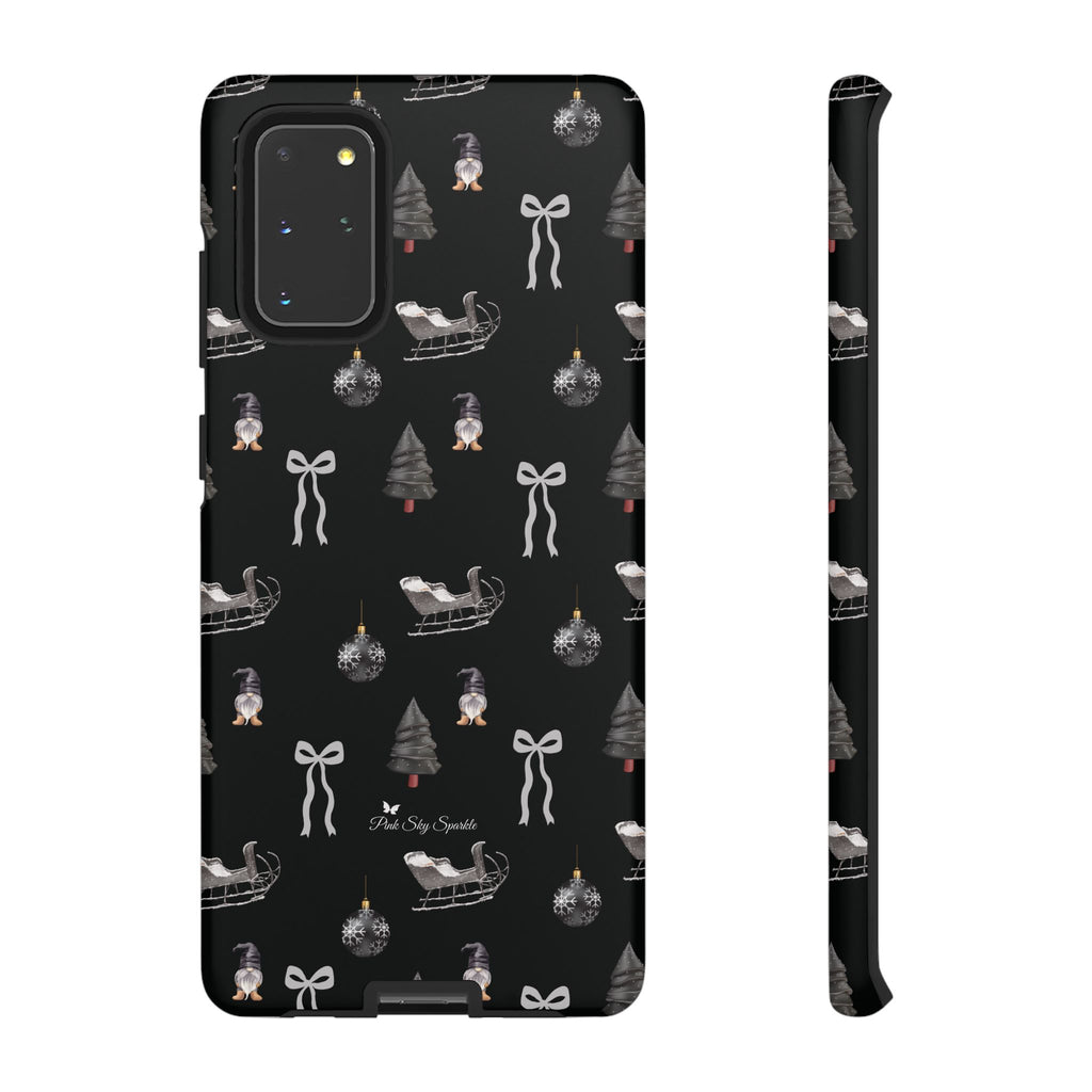 Sleigh in Grey Samsung Galaxy Phone Case – Chic Monochrome Christmas Edition