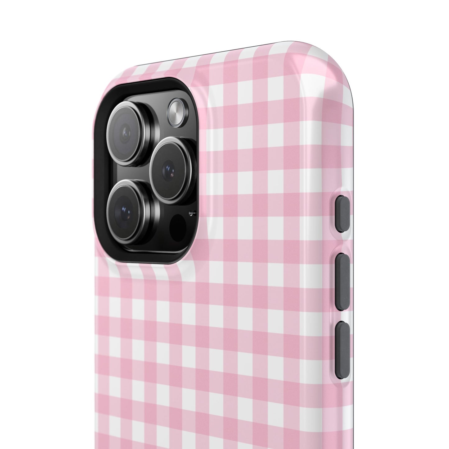 Pink Gingham Magnetic iPhone Case