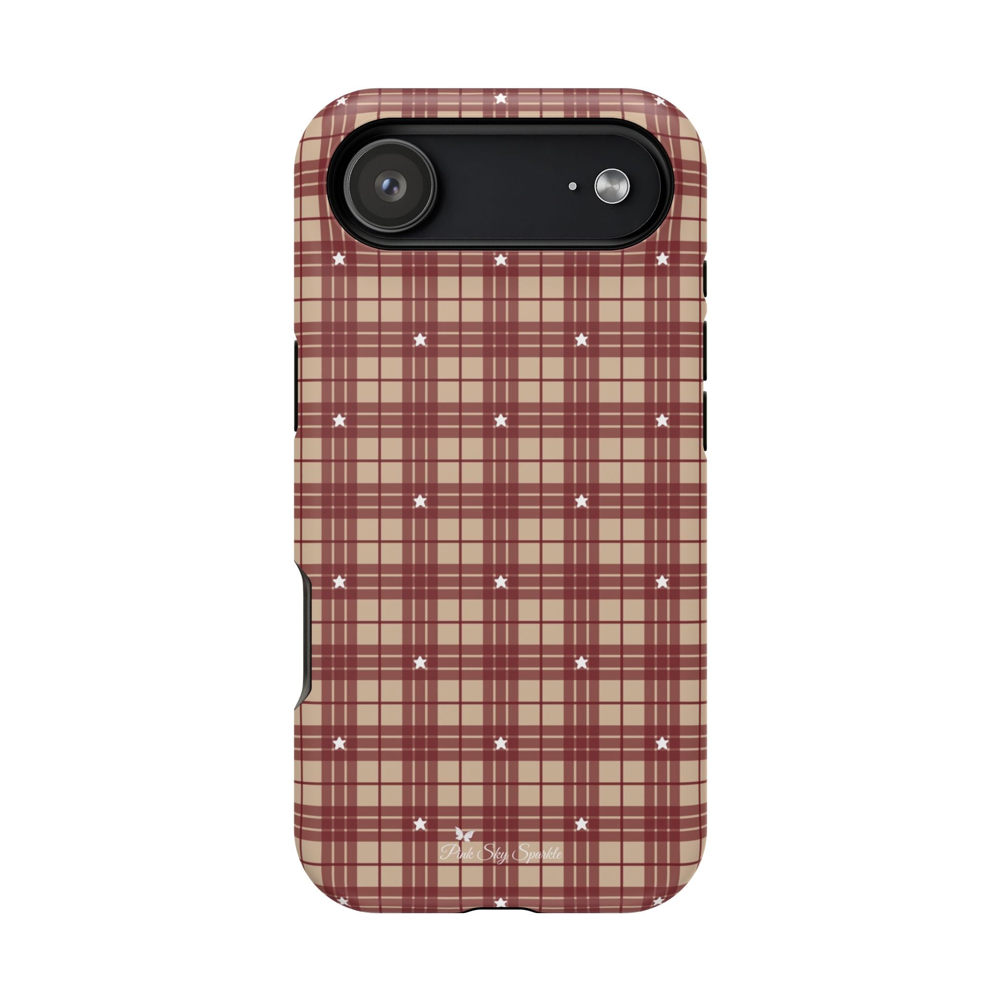Rustic Plaid Magnetic iPhone Case – Cozy Cabin Christmas Edition
