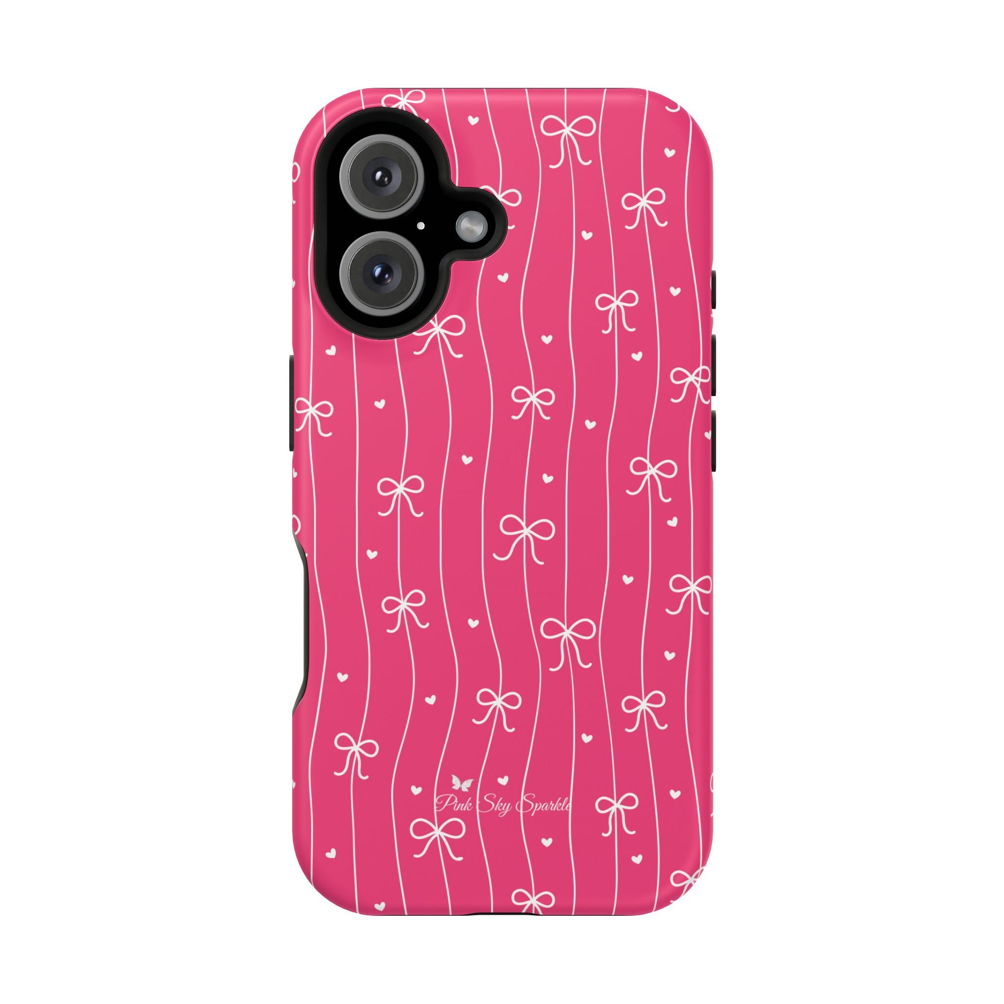 Hearts & Bows | Pink Magnetic iPhone Case