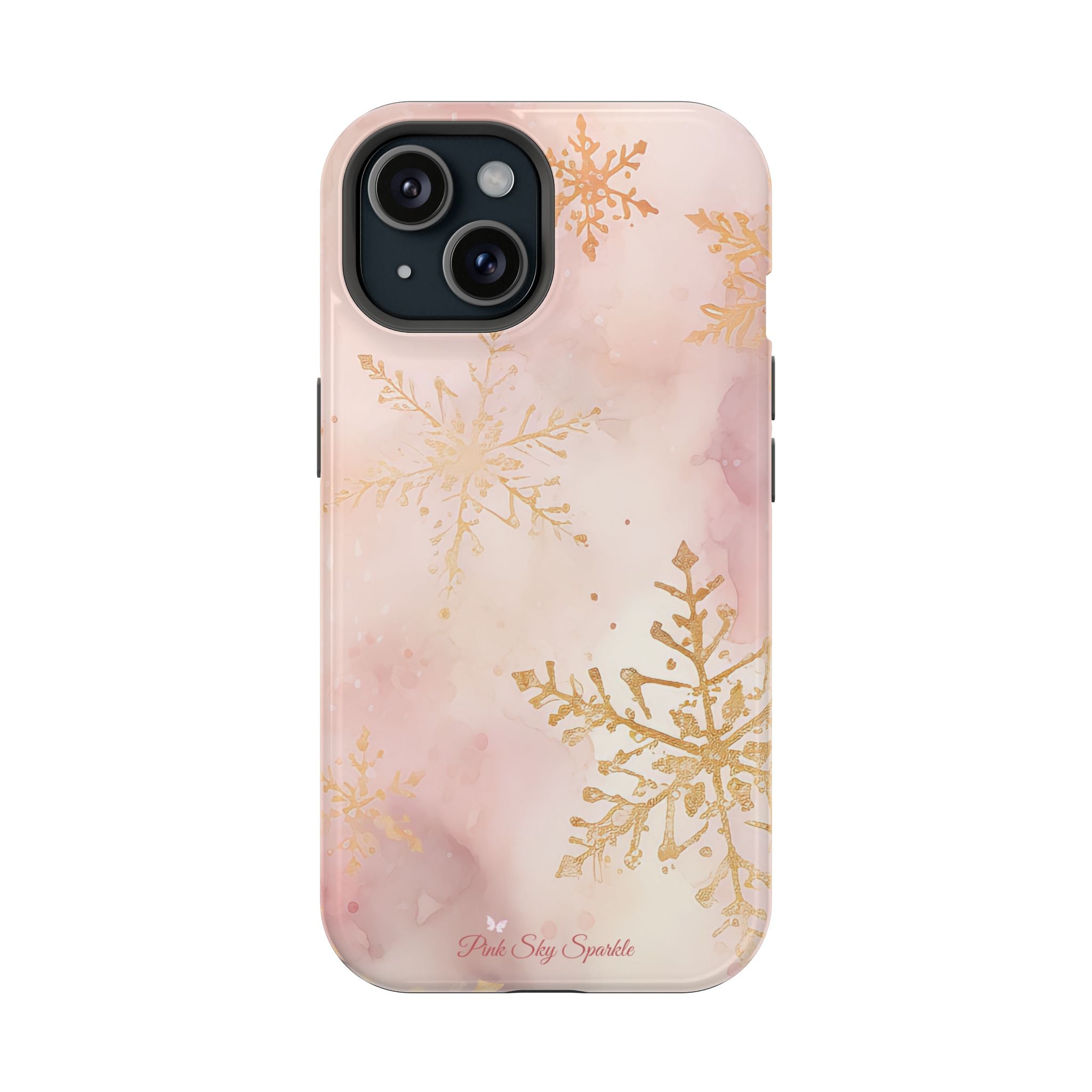 Pink & Gold Winter Wonderland Magnetic iPhone Case