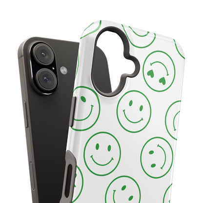 Green Smilies Magnetic iPhone Case