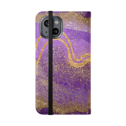 Amethyst Sparkle Wallet Flip Case-Phone Case-Printify-PINK SKY SPARKLE-Protective wallet flip case for smartphones with 360° protection, fold-over design, card slots, and stylish pattern options. Perfect for adding a fashionable touch while keeping your phone safe. Available in a variety of designs including bold, elegant, and chic styles.