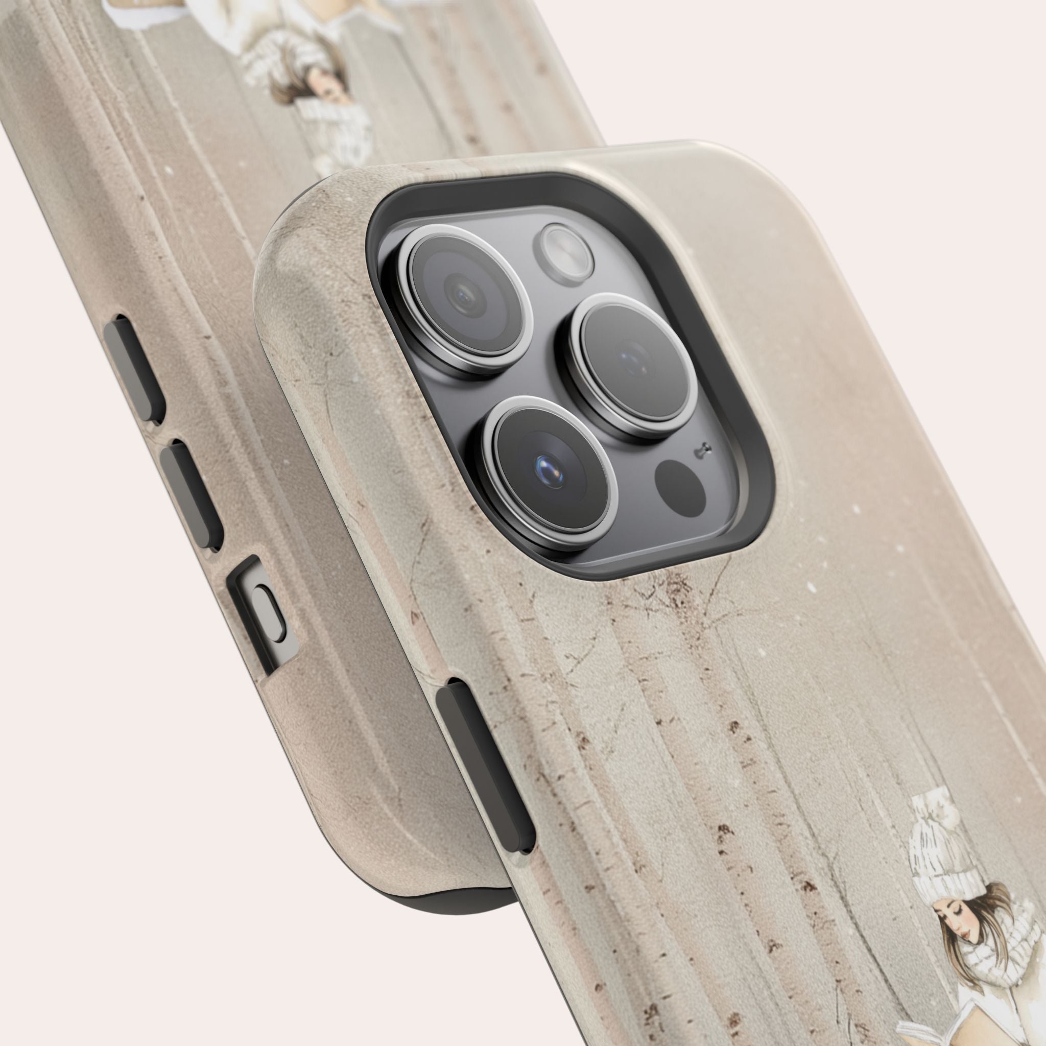 Étui magnétique pour iPhone « Lecture d'hiver »