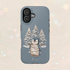 Penguin with Holiday String Lights Magnetic iPhone Case