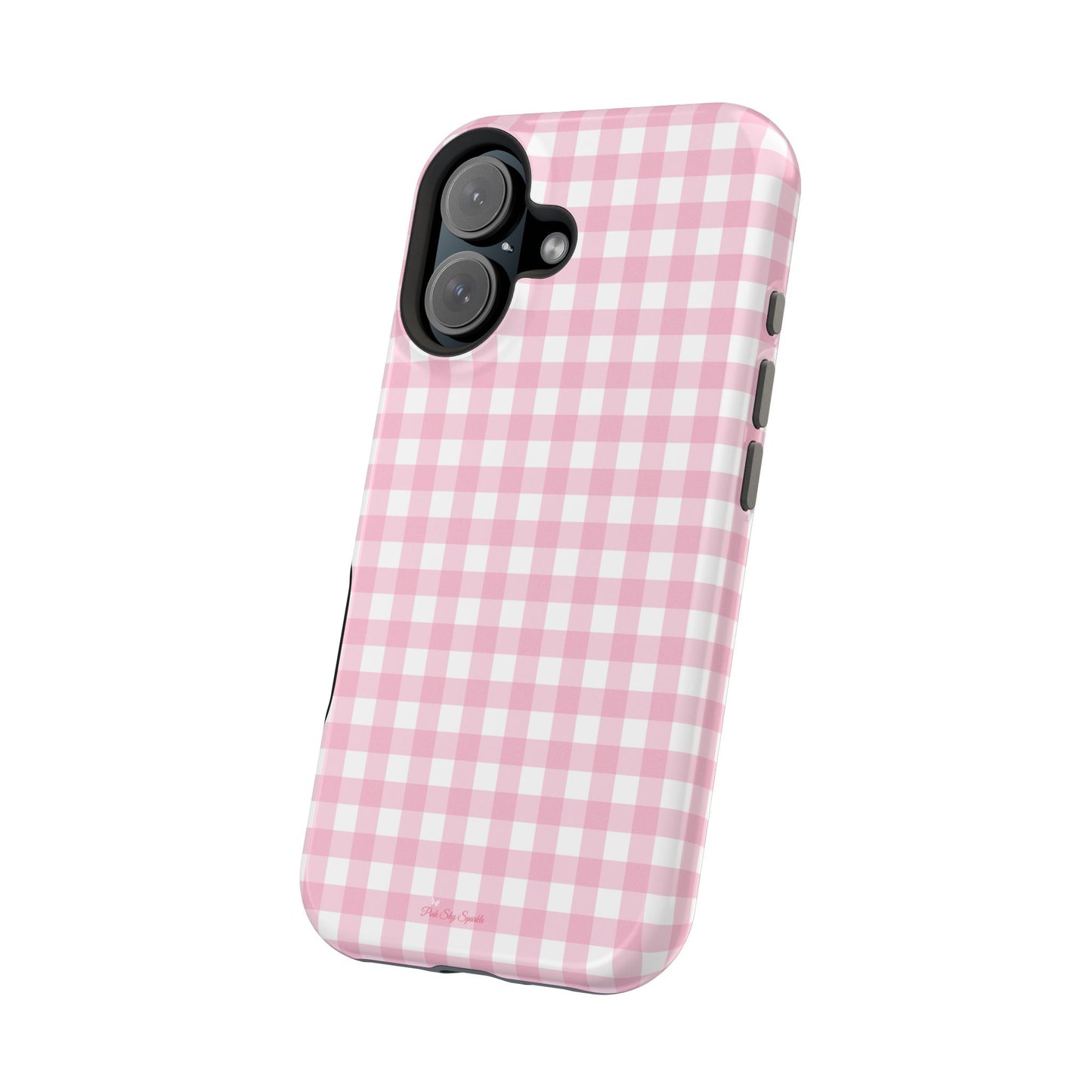 Pink Gingham Magnetic iPhone Case