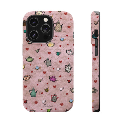 Tea Hearts Magnetic iPhone Case