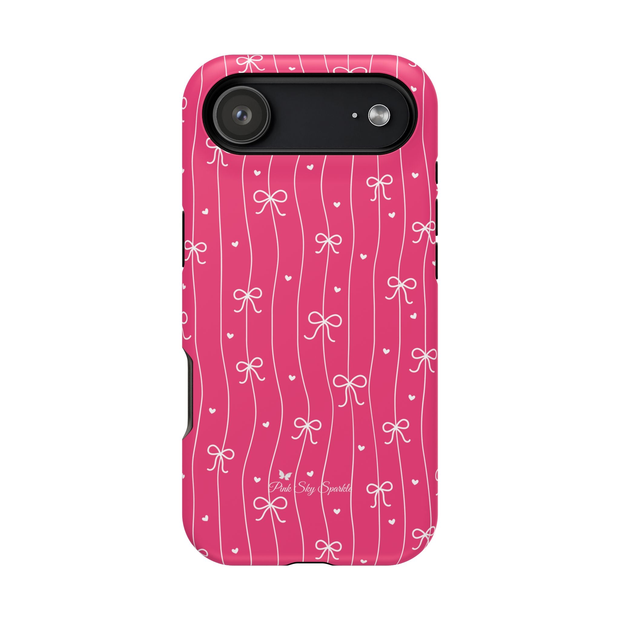Hearts & Bows | Pink Magnetic iPhone Case