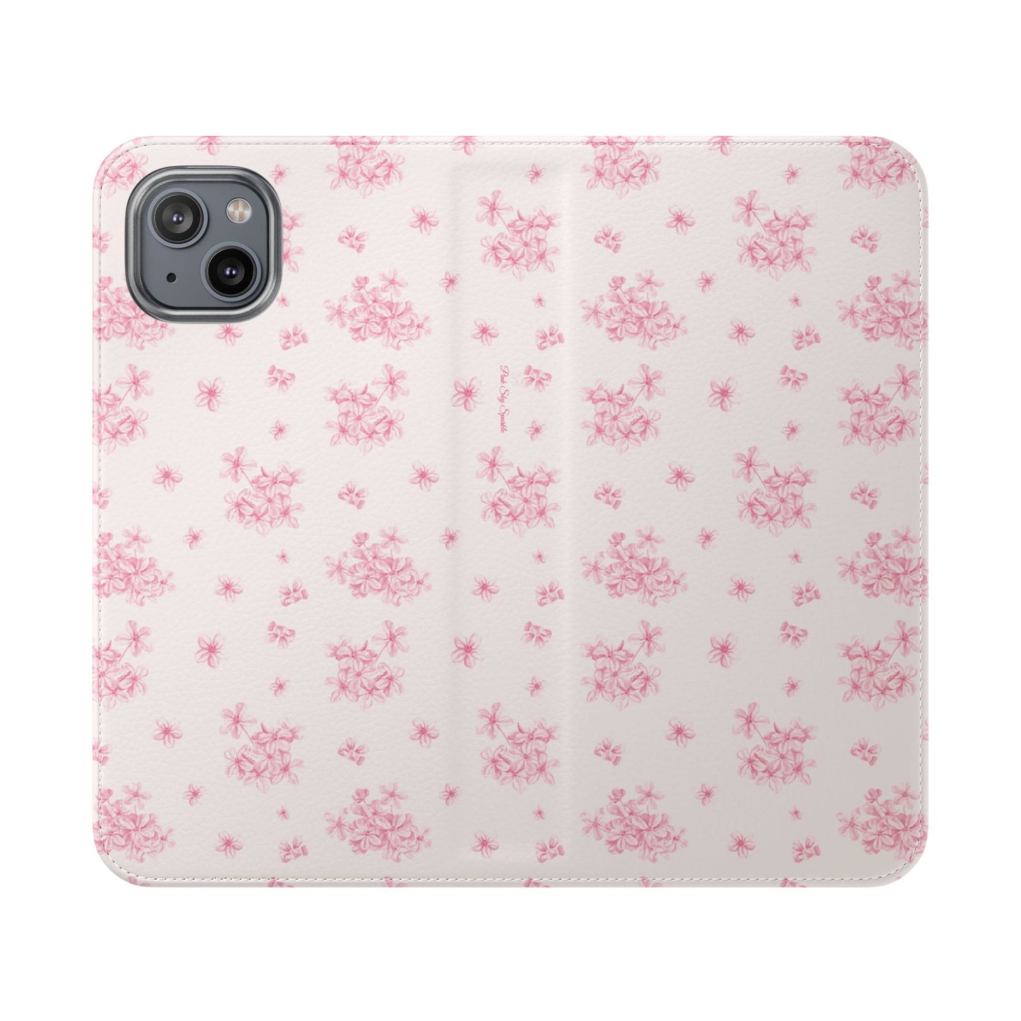 Pink Bloom Wallet Flip Case for iPhone