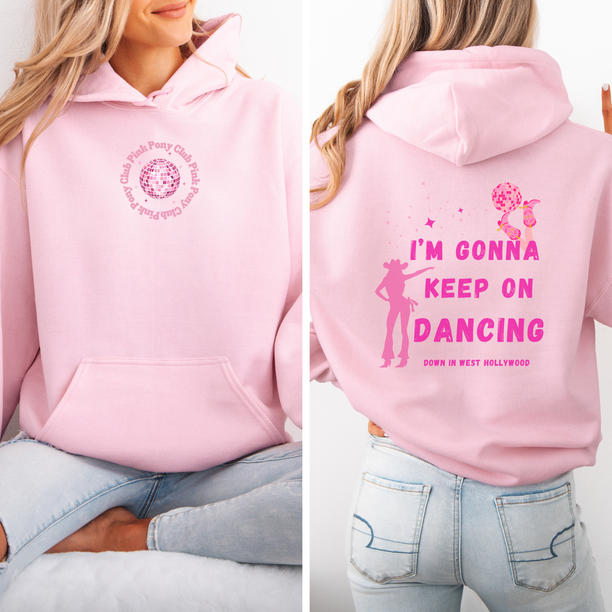 Sudadera con capucha unisex de mezcla pesada Pink Pony™
