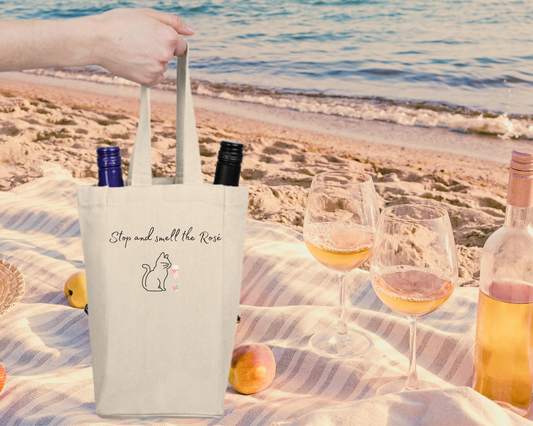 Stop and Smell the Rosé Wine Tote Bag