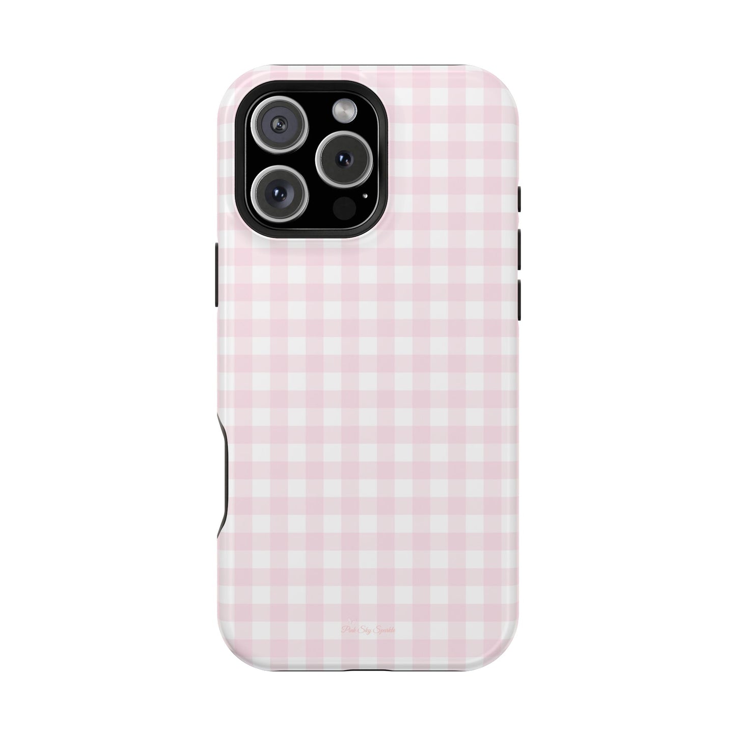 Baby Pink Gingham Magnetic iPhone Case