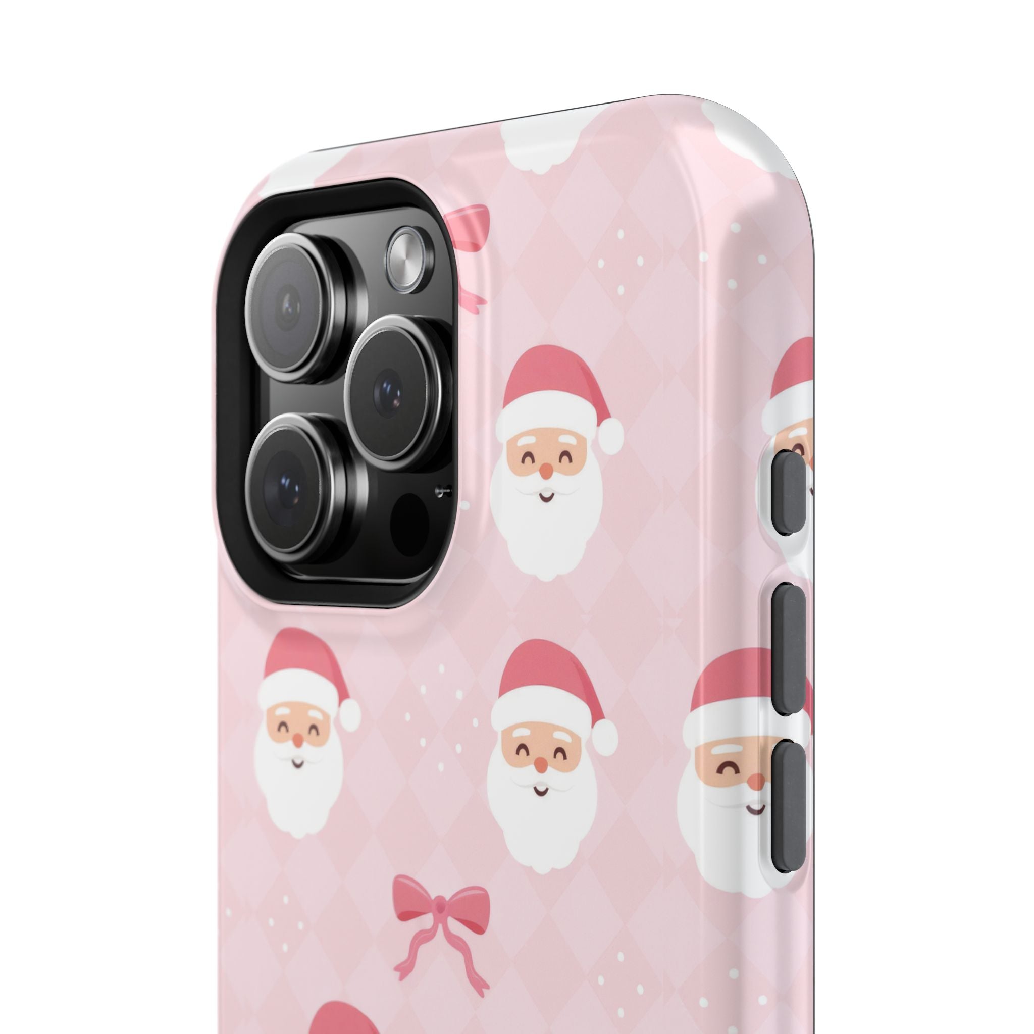 Pink Santa Bows Magnetic iPhone Case