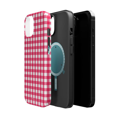 Cherry Gingham Magnetic iPhone Case