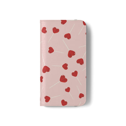 Sweetheart Sucker Wallet Flip Case-Phone Case-Printify-PINK SKY SPARKLE-Protective wallet flip case for smartphones with 360° protection, fold-over design, card slots, and stylish pattern options. Perfect for adding a fashionable touch while keeping your phone safe. Available in a variety of designs including bold, elegant, and chic styles.