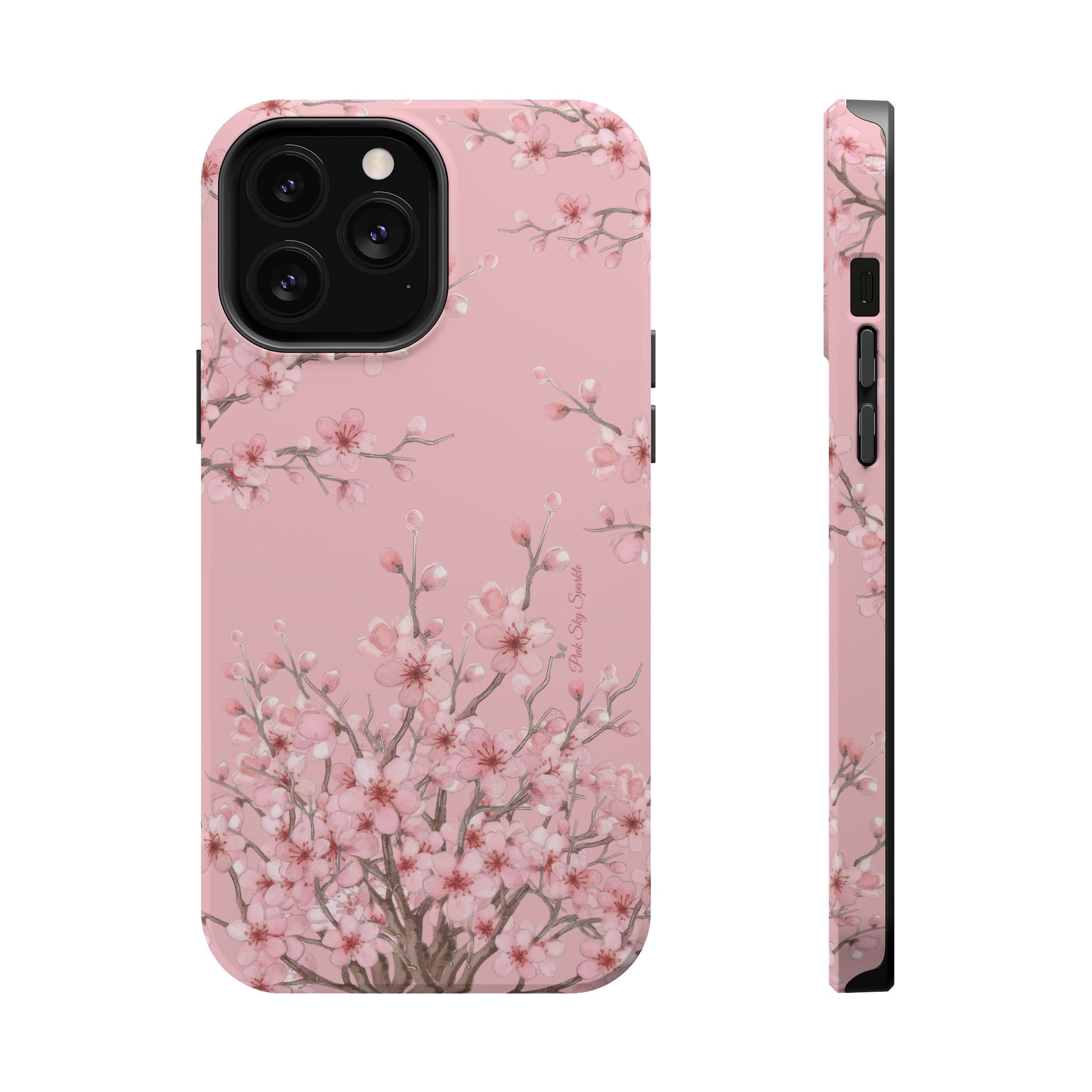 Pink Blossoms MagSafe-Compatible Magnetic iPhone Case