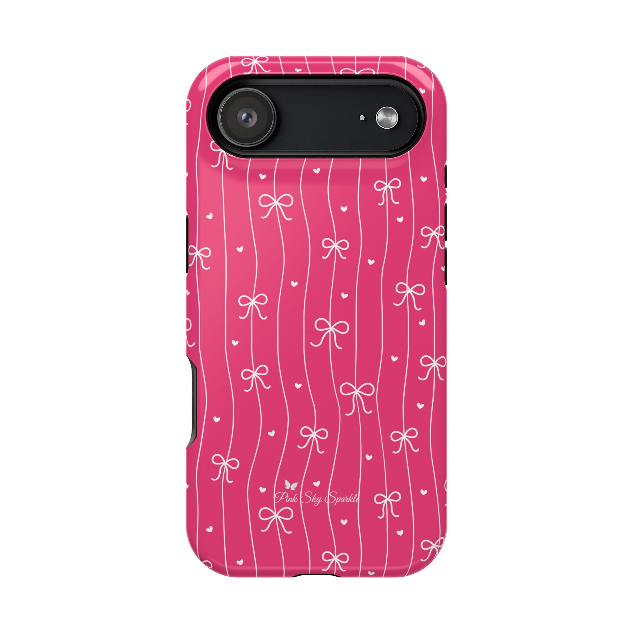 Hearts & Bows | Pink Magnetic iPhone Case