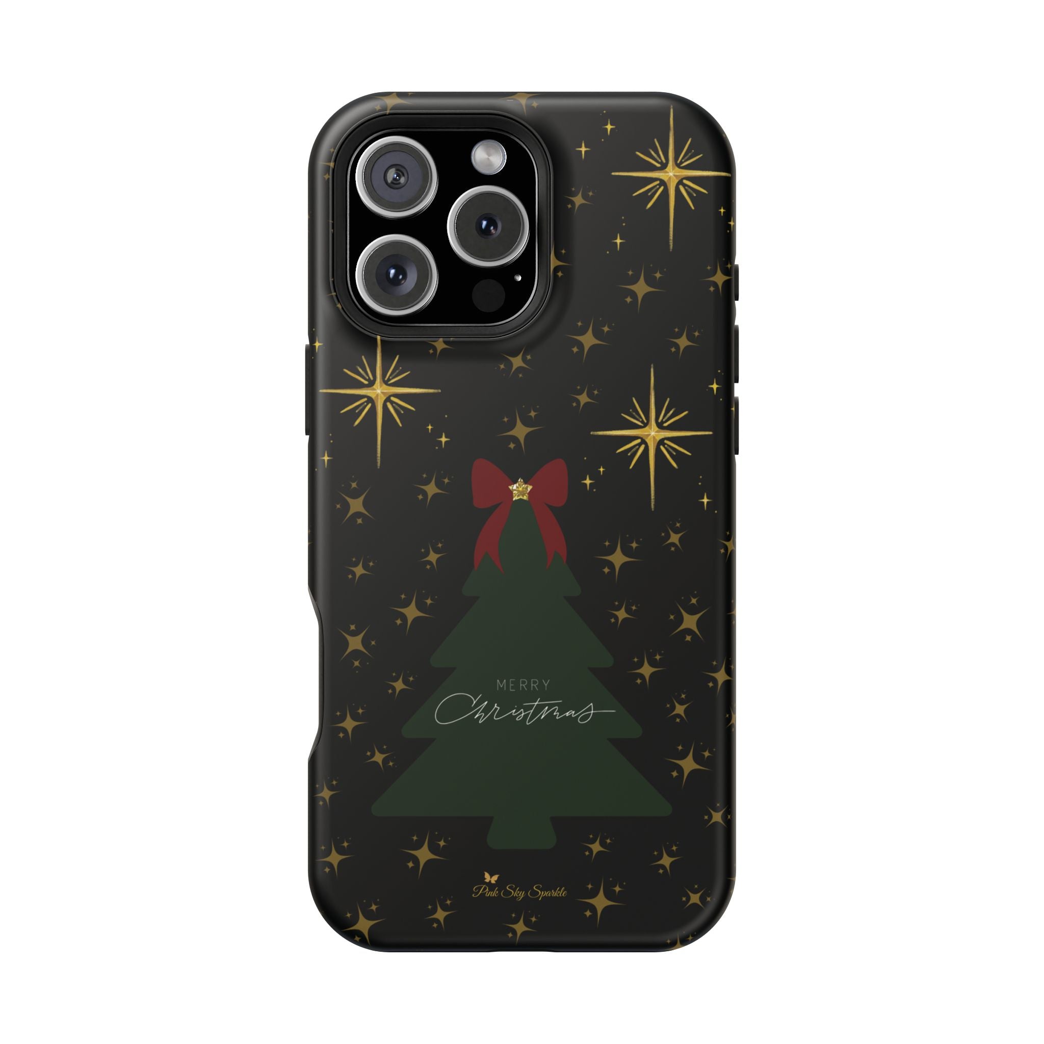 Starry Night Magnetic iPhone Case - Black Aesthetic Christmas Phone Cover