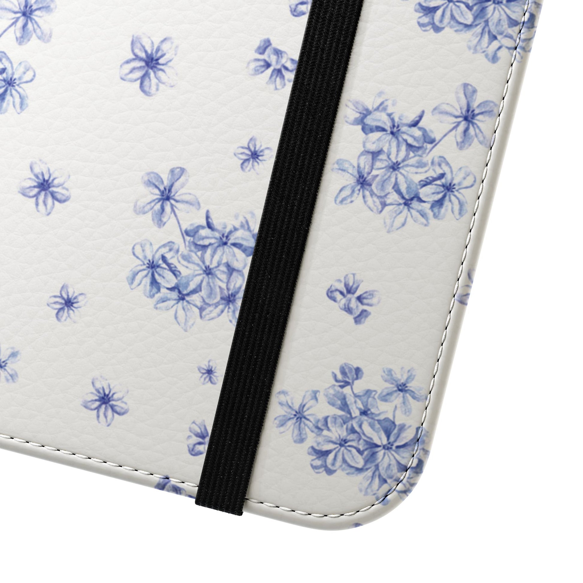 Blue Bloom Wallet Flip Case for iPhone