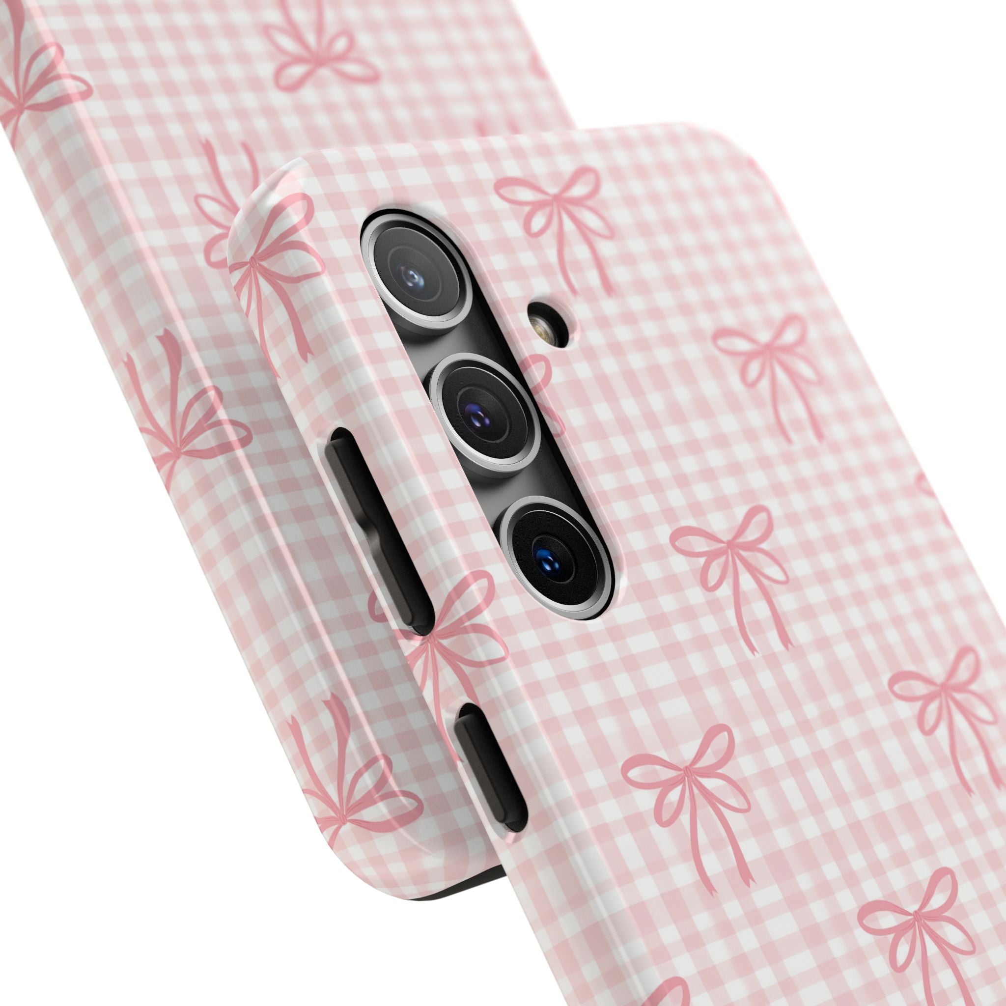 Pink Gingham Coquette Samsung Galaxy Phone Case