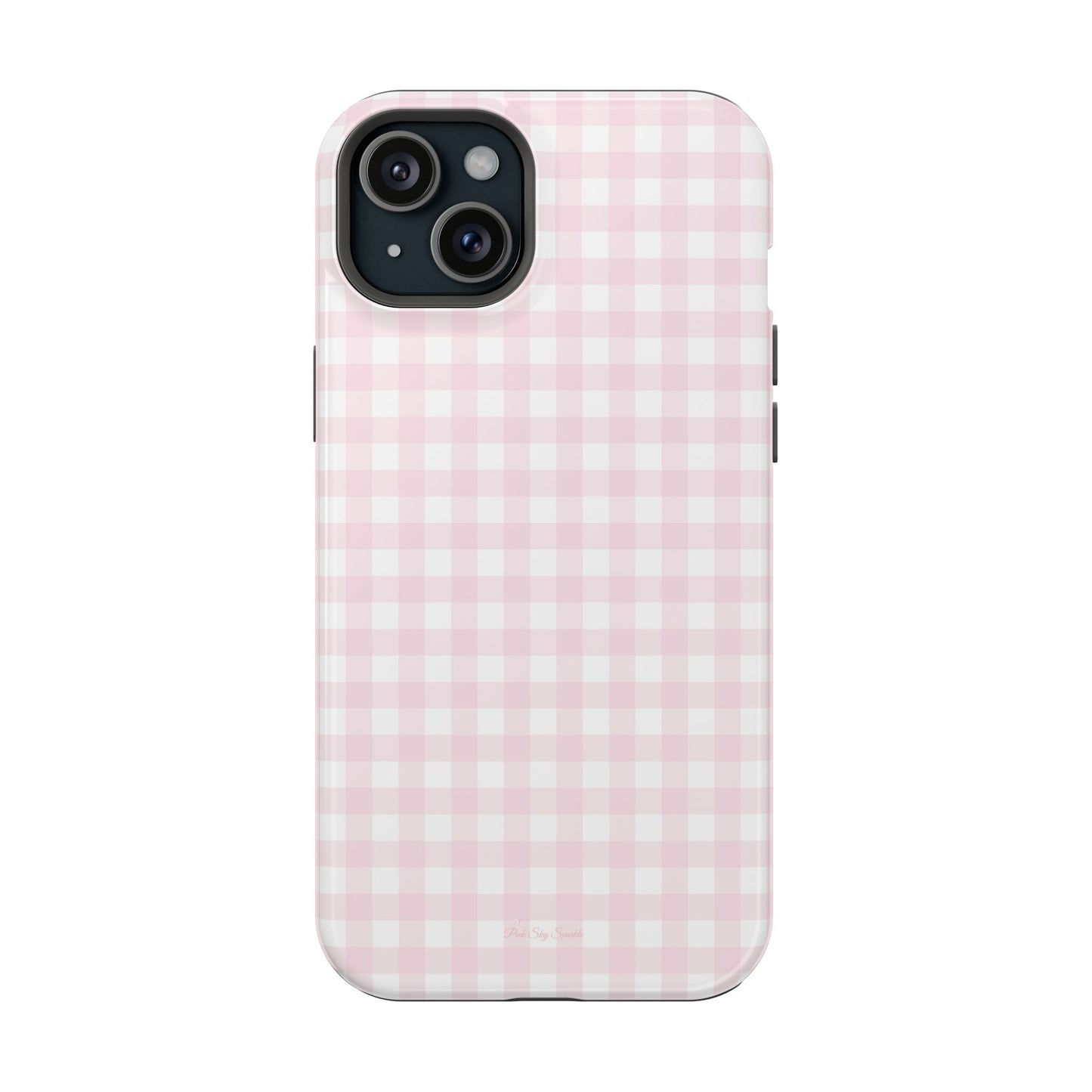 Baby Pink Gingham Magnetic iPhone Case