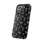 Sleigh in Grey Magnetic iPhone Case by Pink Sky Sparkle — chic monochrome Christmas style