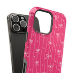 Hearts & Bows | Pink Magnetic iPhone Case