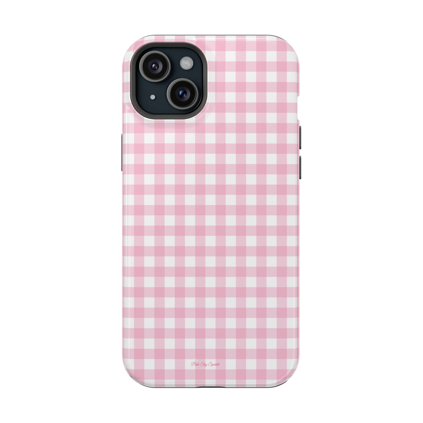 Pink Gingham Magnetic iPhone Case