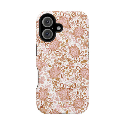 Funda magnética para iPhone Turtle Time – Boho Chic